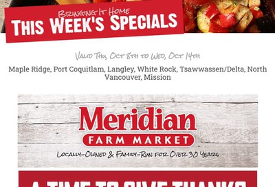 Meridian Meats and Seafood Flyer October 8 to 14