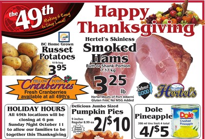 The 49th Parallel Grocery Flyer October 8 to 14