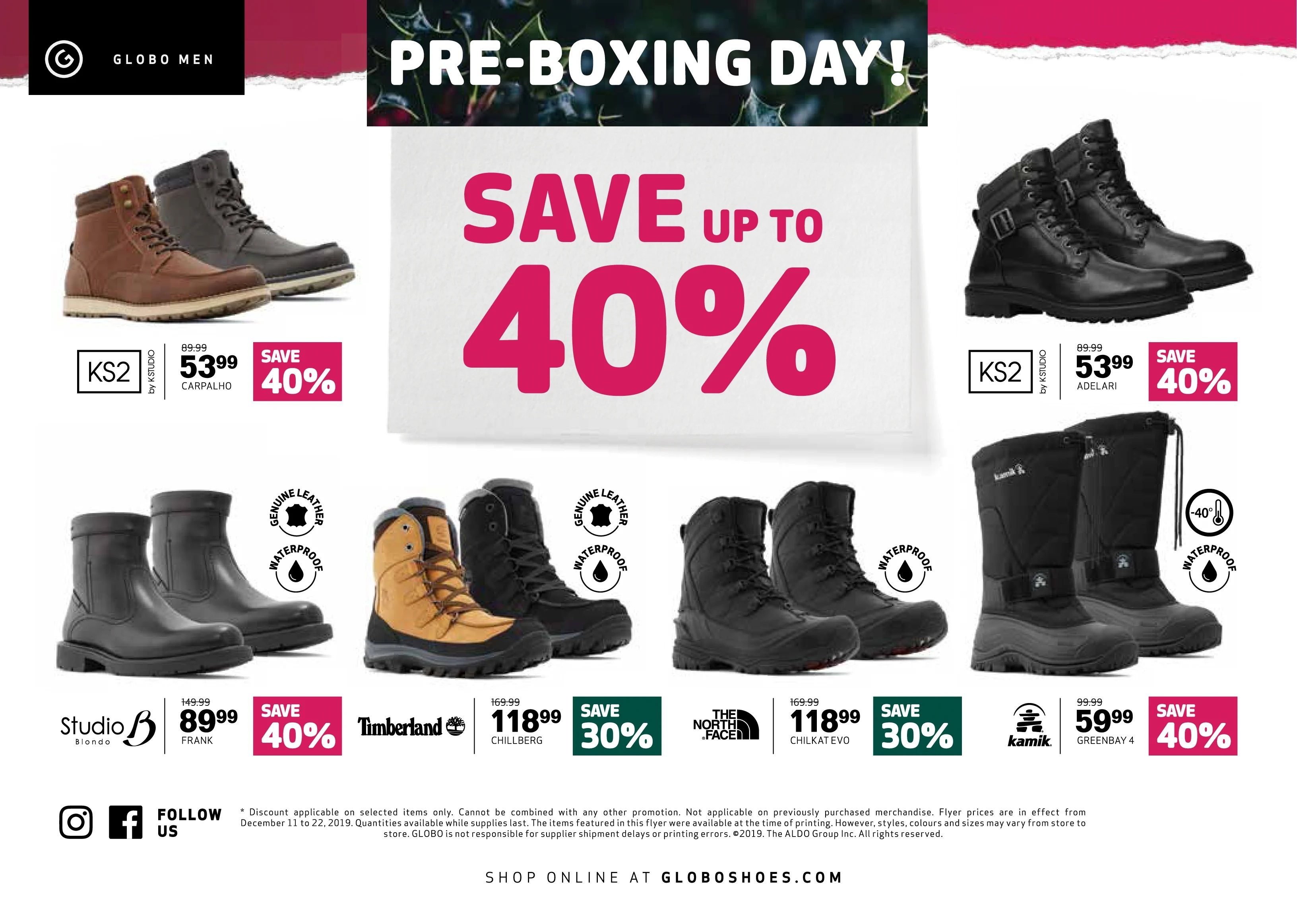 Globo Shoes Flyer December 11 to 22