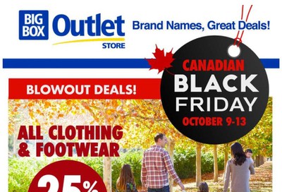 Big Box Outlet Store Flyer October 9 to 13