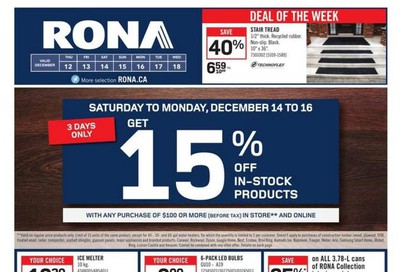 Rona (West) Flyer December 12 to 18