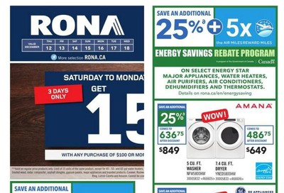 Rona (ON) Flyer December 12 to 18