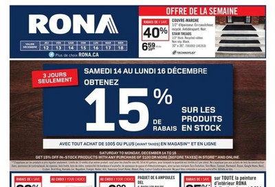 Rona (QC) Flyer December 12 to 18