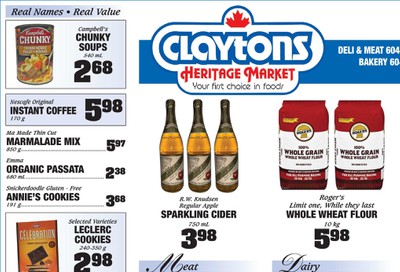 Claytons Heritage Market Flyer October 9 to 15