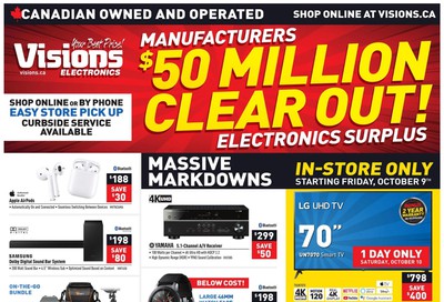 Visions Electronics Flyer October 9 to 15