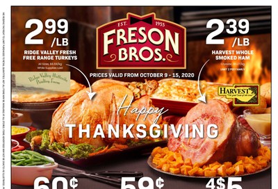 Freson Bros. Flyer October 9 to 15