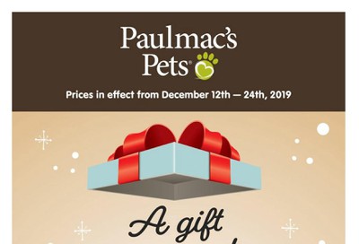 Paulmac's Pets Flyer December 12 to 24