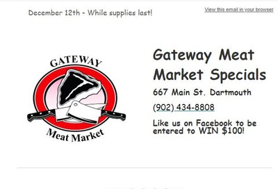 Gateway Meat Market Flyer December 12 to 18