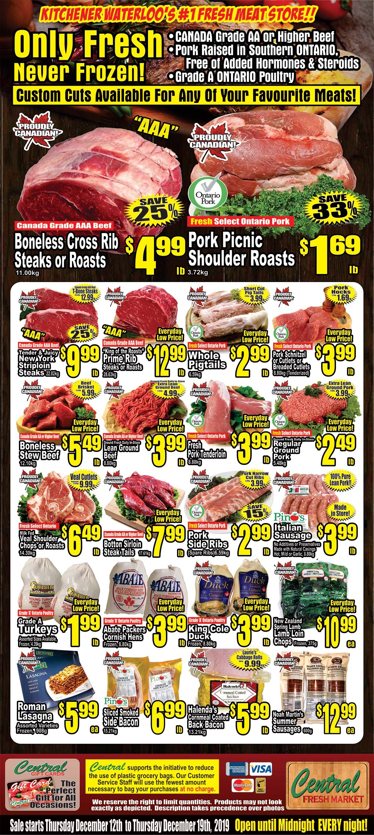 Central Fresh Market Flyer December 12 to 19