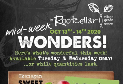 The Root Cellar Mid-Week Flyer October 13 and 14