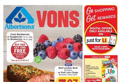 Vons (CA, NV) Weekly Ad Flyer October 14 to October 20