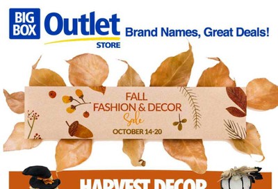 Big Box Outlet Store Flyer October 14 to 20