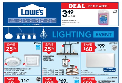 Lowe's Flyer October 15 to 21