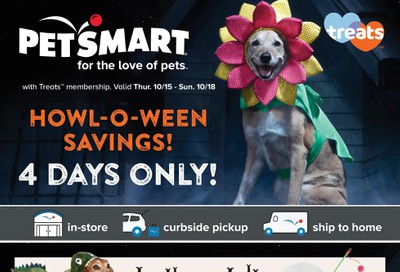 PetSmart Treats Membership Flyer October 15 to 18