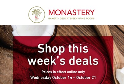 Monastery Bakery Flyer October 14 to 21