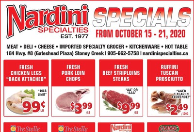 Nardini Specialties Flyer October 15 to 21