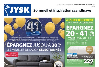 JYSK (West) Flyer October 15 to 21