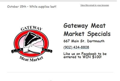 Gateway Meat Market Flyer October 15 to 21
