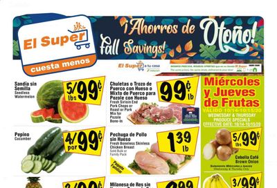 El Super (AZ, CA, NM, NV, TX) Weekly Ad Flyer October 14 to October 20