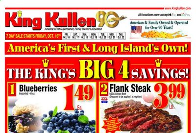 King Kullen Weekly Ad Flyer October 16 to October 22
