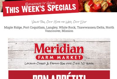 Meridian Meats and Seafood Flyer October 15 to 21