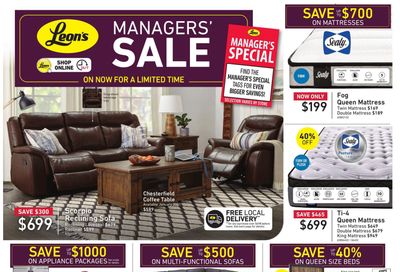 Leon's Manager's Sale Flyer October 15 to 28