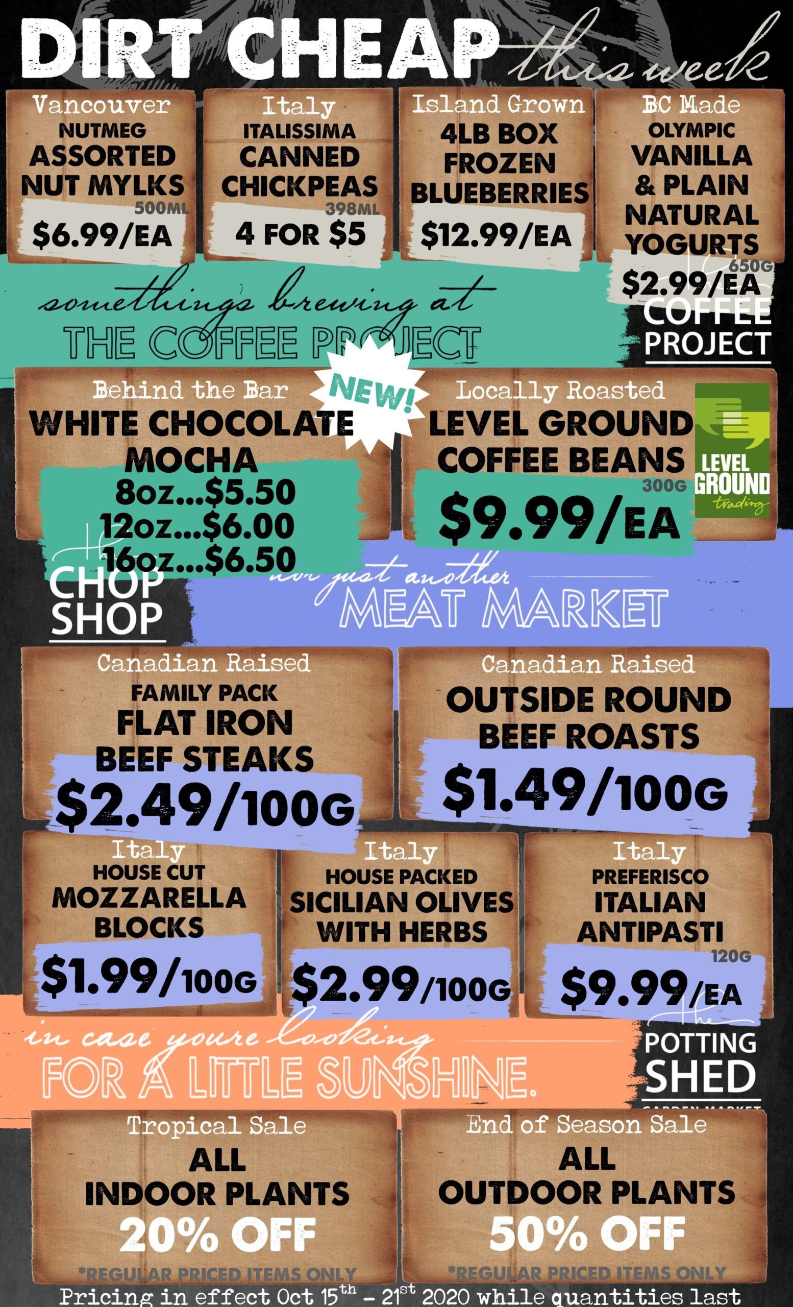 The Root Cellar Flyer October 15 to 21