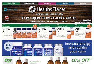 Healthy Planet Flyer October 15 to November 11