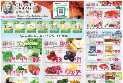 Grant's Food Mart Flyer October 16 to 22