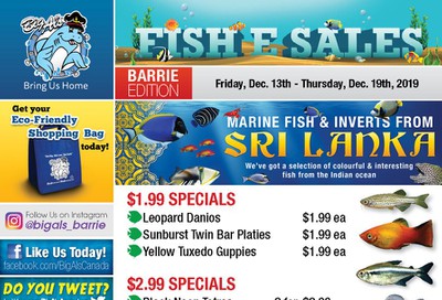 Big Al's (Barrie) Weekly Specials December 13 to 19