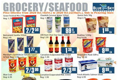 Blue Sky Supermarket (Pickering) Flyer October 16 to 22