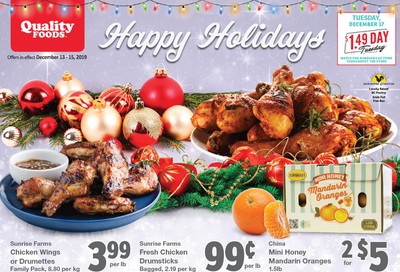 Quality Foods Weekend Specials Flyer December 13 to 15