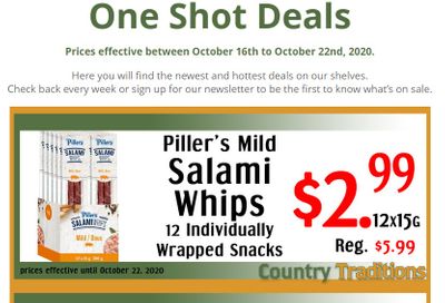 Country Traditions One-Shot Deals Flyer October 16 to 22