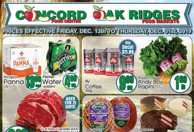 Concord Food Centre & Oak Ridges Food Market Flyer December 13 to 31