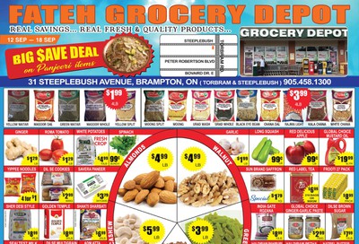 Fateh Grocery Depot Flyer September 12 to 18
