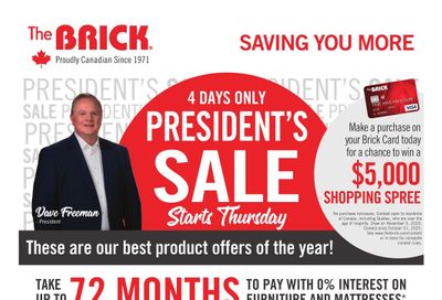 The Brick President's Sale Flyer October 22 to 26