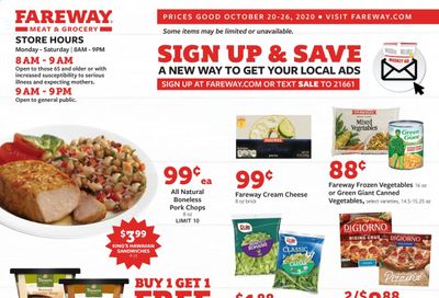 Fareway (IA, IL, MN, MO, NE, SD) Weekly Ad Flyer October 20 to October 26