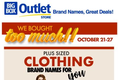 Big Box Outlet Store Flyer October 21 to 27