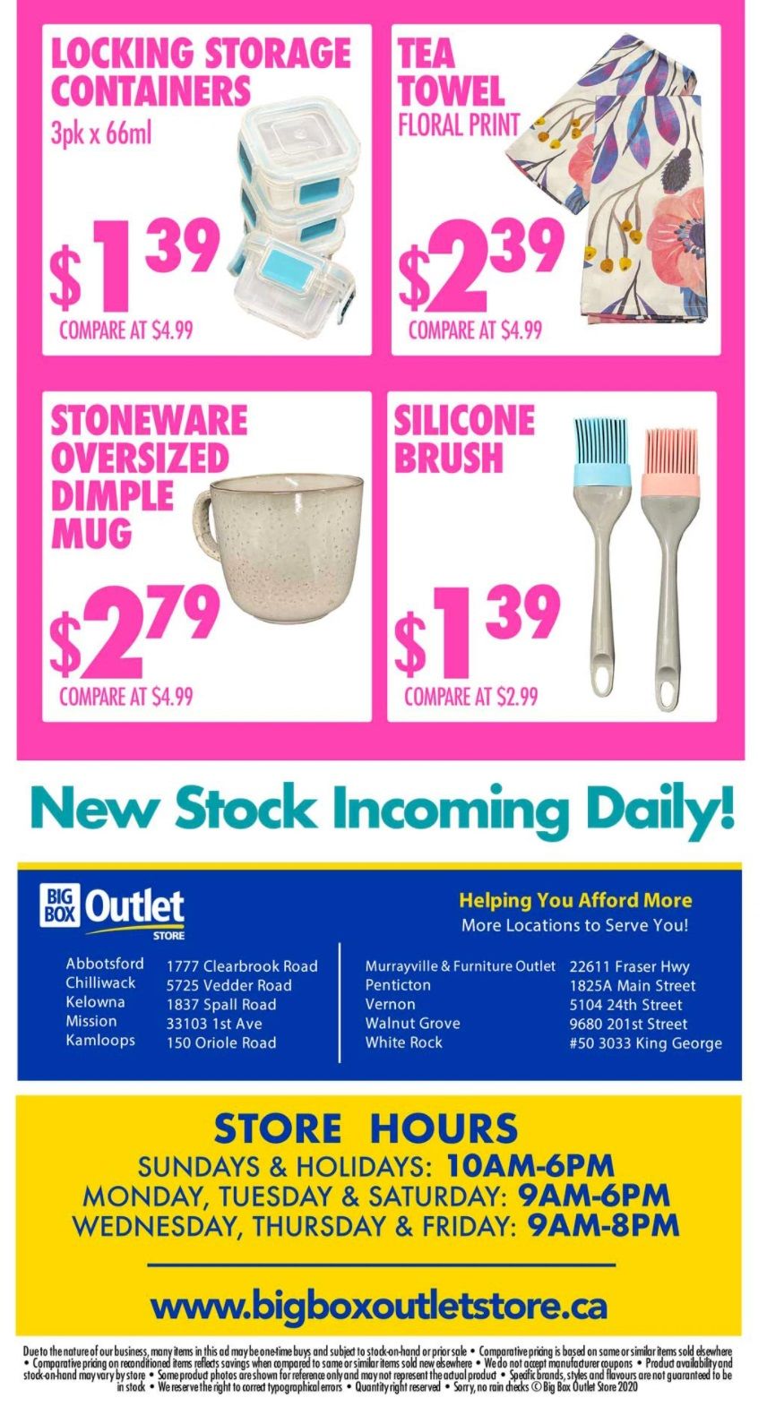 Big Box Outlet Store Flyer October 21 to 27