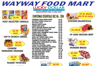 WayWay Food Mart Flyer December 13 to 19