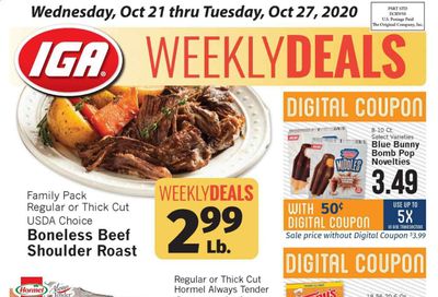 IGA Weekly Ad Flyer October 21 to October 27