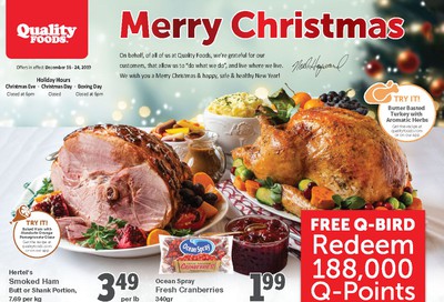 Quality Foods Flyer December 16 to 24