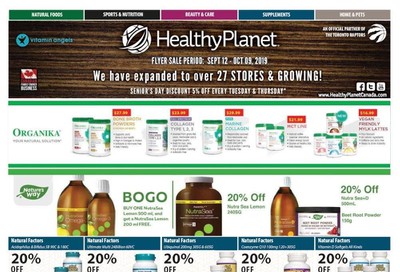 Healthy Planet Flyer September 12 to October 9