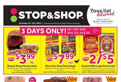 Stop & Shop (NY) Weekly Ad Flyer October 23 to October 29