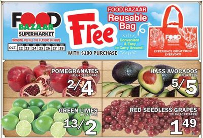 Food Bazaar (CT, NJ, NY) Weekly Ad Flyer October 22 to October 28