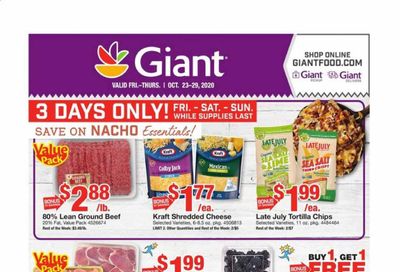 Giant Food Weekly Ad Flyer October 23 to October 29