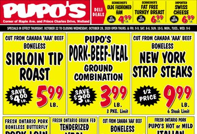 Pupo's Food Market Flyer October 22 to 28