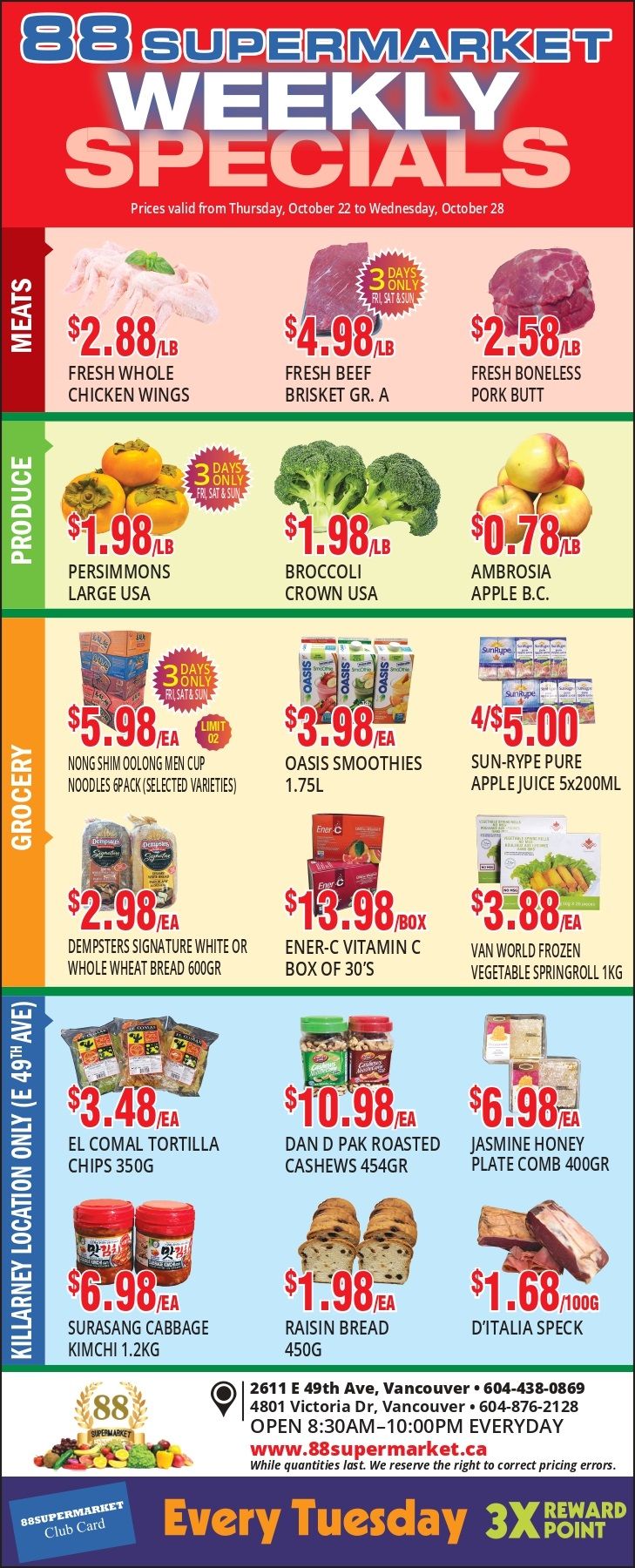 88 Supermarket Flyer October 22 to 28
