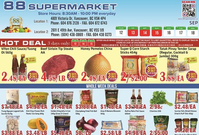 88 Supermarket Flyer September 12 to 18