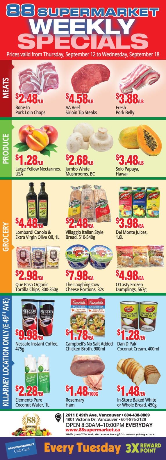88 Supermarket Flyer September 12 to 18